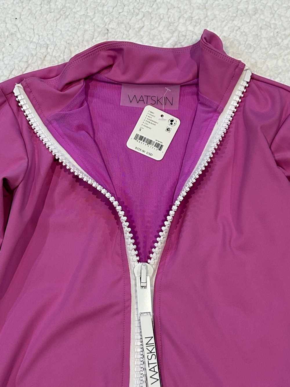 Free People Watskin Ryann UV Protection One-Piece Surf Suit Small Wineberry Pink - Picture 3 of 15